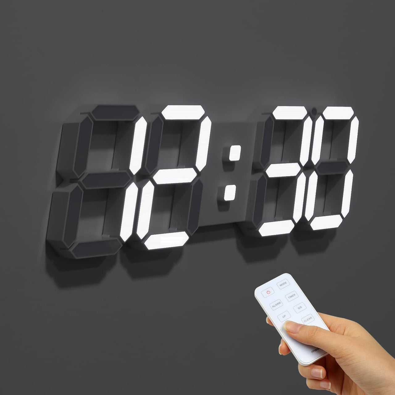 3D LED Digital Wall Clock