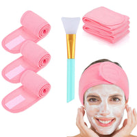 Thumbnail for 3pcs Adjustable Facial Headband with 1 Mask Brush