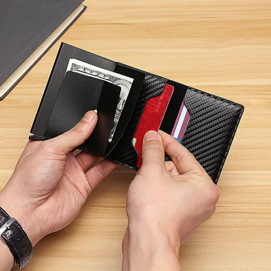 Slim Leather Wallet With Smart Quick Release