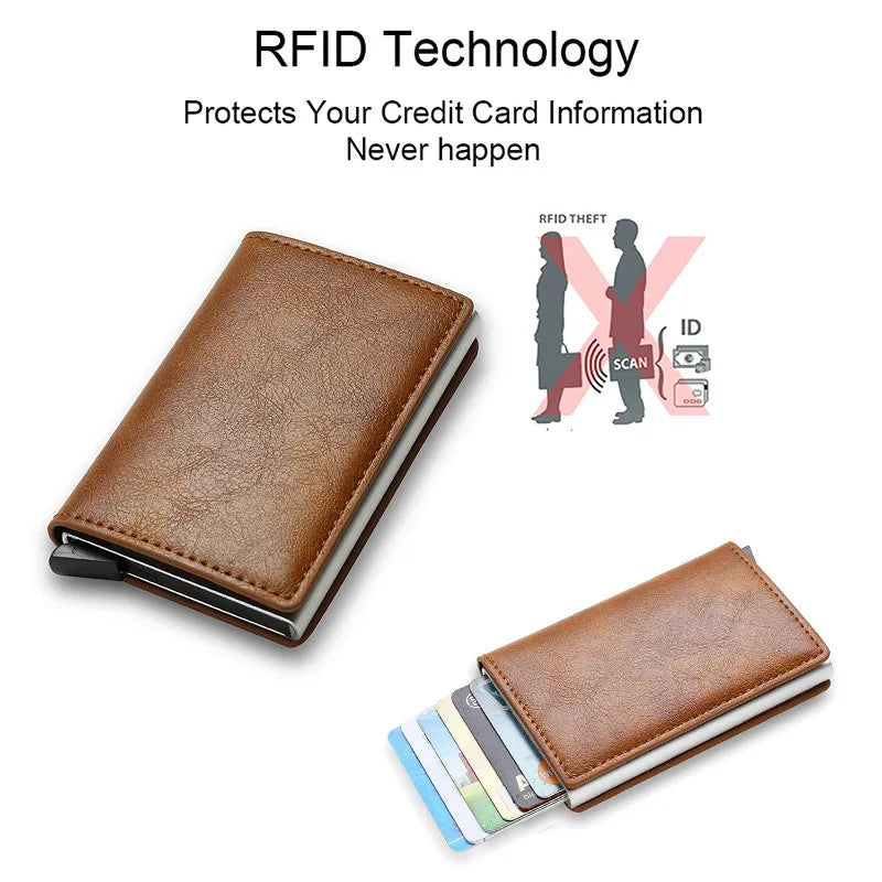 Slim Leather Wallet With Smart Quick Release