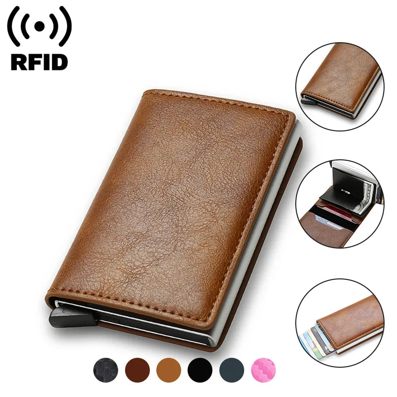 Slim Leather Wallet With Smart Quick Release