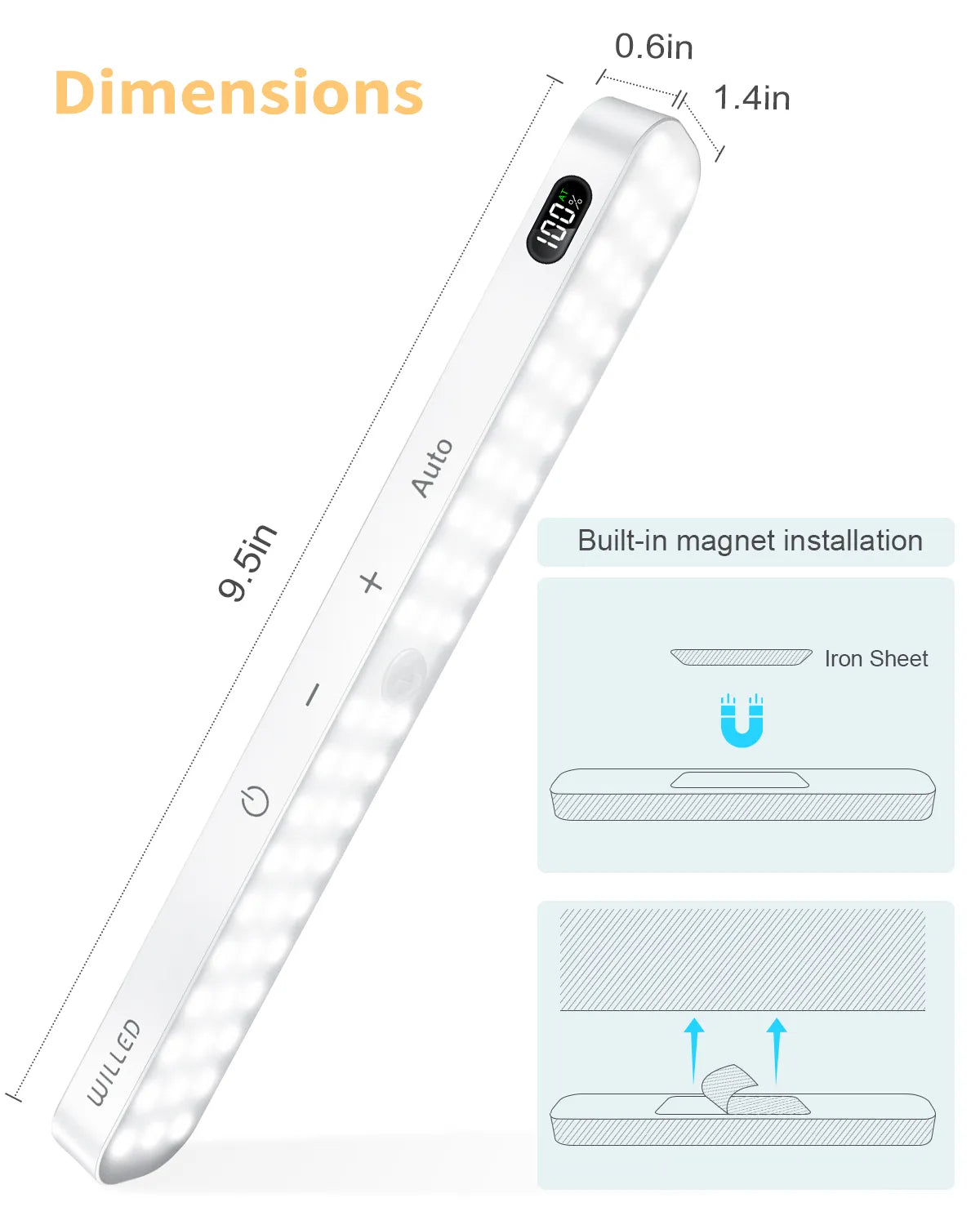Motion Sensor LED Lights - Rechargeable