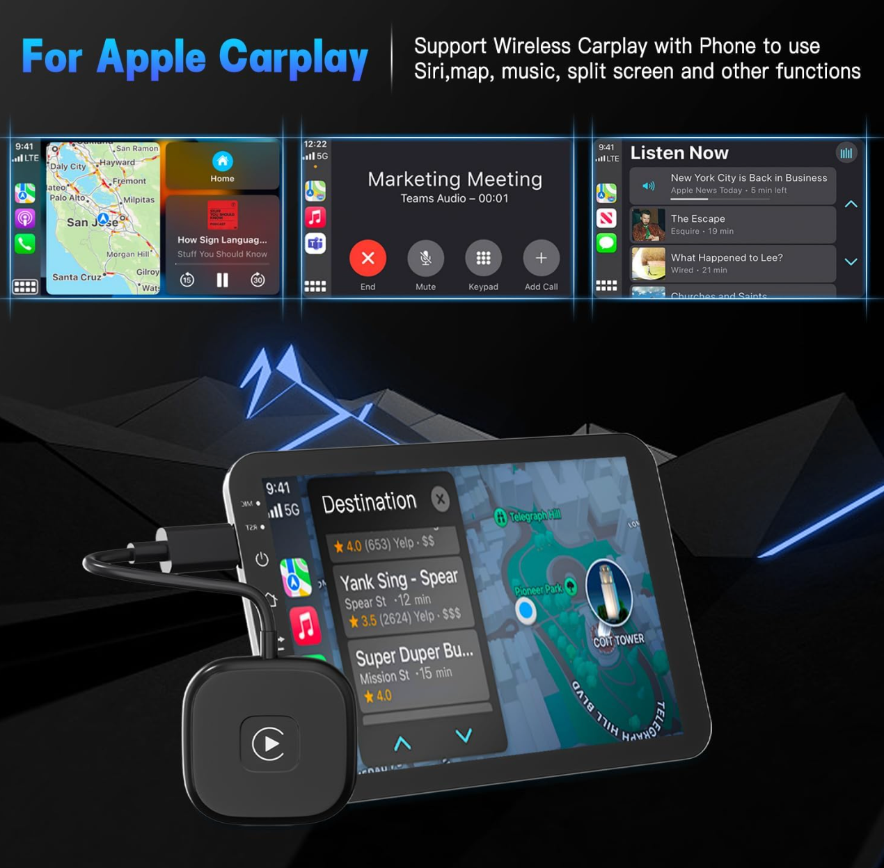 Wired To Wireless CarPlay Adapter